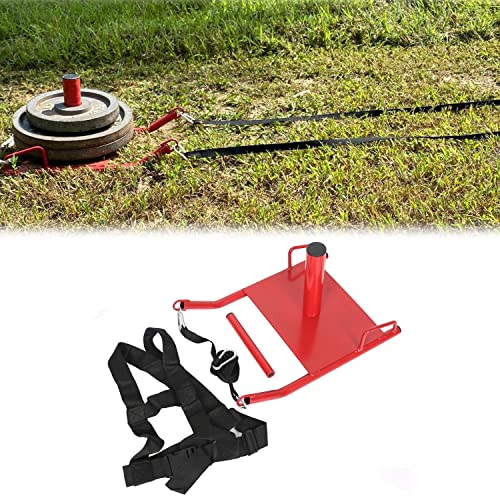 Ecotric Training Sled Padded Harness Trading Power Running Speed Sled Weighted Drag Sport Power Sled For Athletic Exercise And Speed Improvement #TOP6