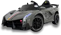 Carrinho Elétrico Infantil Veneno S. Sport 12V Cinza