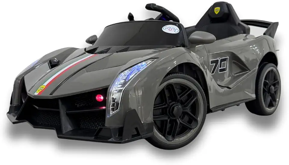 Carrinho Elétrico Infantil 12V Veneno S. Sport Cinza