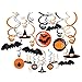Produktbild Amscan 671300-55 - Deko-Spiralen Halloween Fledermäuse, 30 Stück, aus Folie und Papier, Länge 61 cm, Kürbis, Pumpkin, Witch, Halloween, Horror-Party, Mottoparty,
