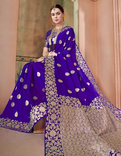 Image of Yashika Women's Pure Kanjivaram Silk Saree Soft Banarasi Style Wedding With Blouse Piece | Saree For Women | New Sari