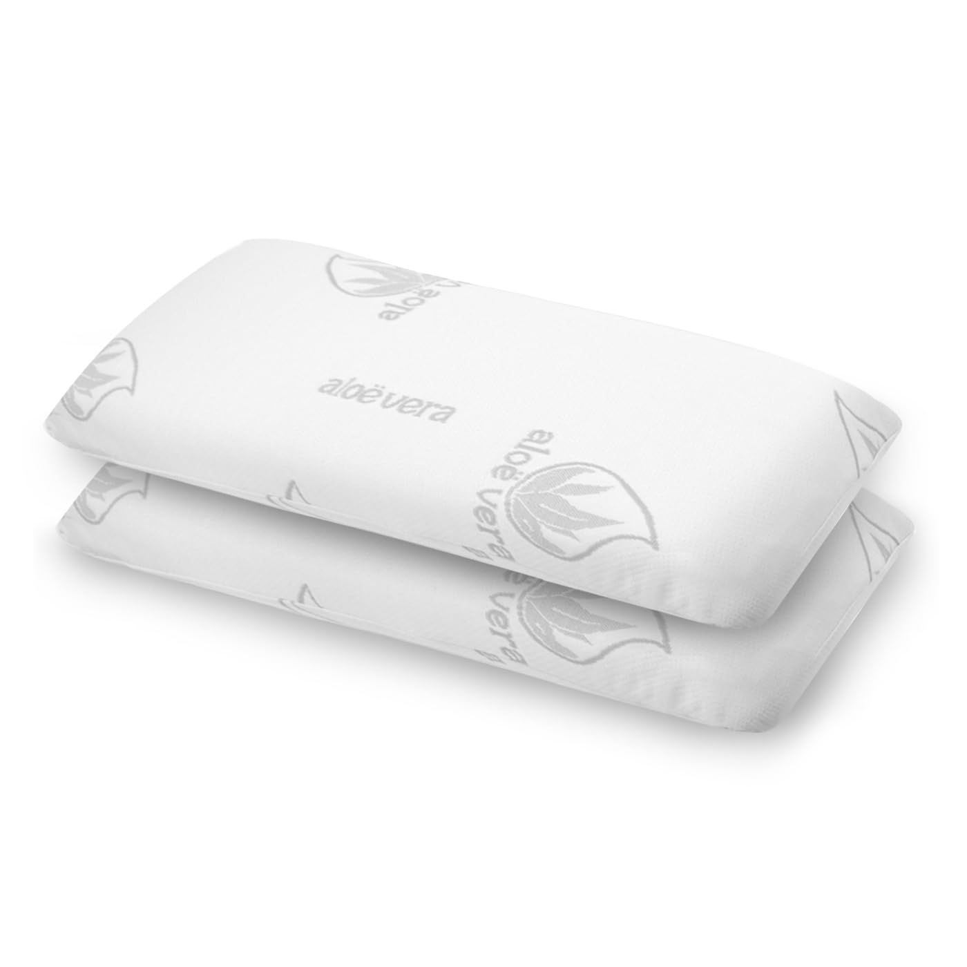 MERCURY TEXTIL - Almohada viscoelástica con Tejido de Aloe Vera, termoregulable adaptabilidad al Cuello de Alta recuperación. (Pack de 2-75CM)