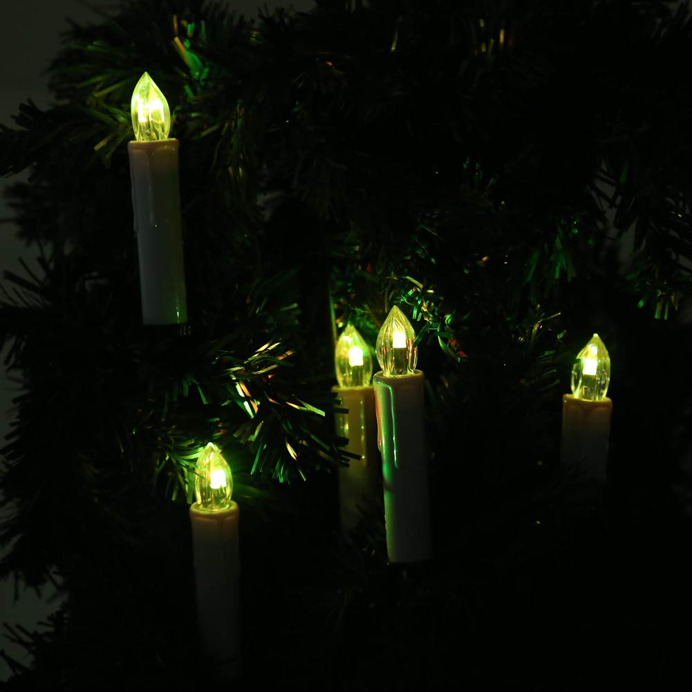 Lampadina tremolante realistica e Luminosa a lume di Candela a LED Senza Fiamma a Batteria per celebrazioni stagionali e Festival, Confezione da 10