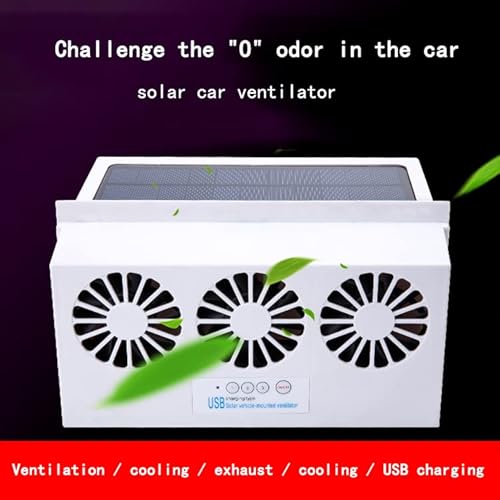 Winnes Solarventilator für Auto, USB, Abgasventilator, Solar, für Auto, Belüftung und Geruchsbeseitigung, verstellbarer Winkel, mehrere Luftkanäle und mehrere Motoren – Bild 6