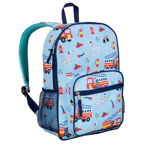 Wildkin Kids Everyday Backpack for Boys and Girls, Ideal for Size for Preschool, Kindergarten & Elementary, Kid Backpacks Measures x x Inches, BPA-Free, Olive Kids (Firefighters), Firefighters, M