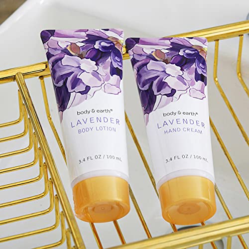 BODY & EARTH Gift Baskets For Women 11 Pcs Lavender Spa Gifts For Her with Bubble Bath Body Lotion Sets, Bath and Body Gifts Set For Her Christmas Gifts for Women Spa Gift Sets - Thumbnail 7