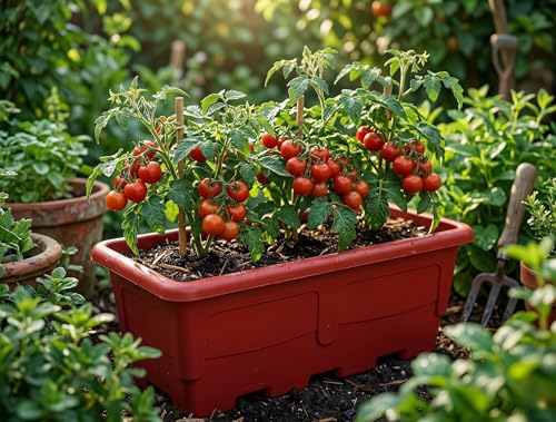 Image of Ocean Mart 20 Inch Plastic Window Planter for Balcony & Terrace Garden | Heavy-Duty Rectangular Planting Pot for Home | for Flowers, Herbs & Indoor Plants | Pack of 4