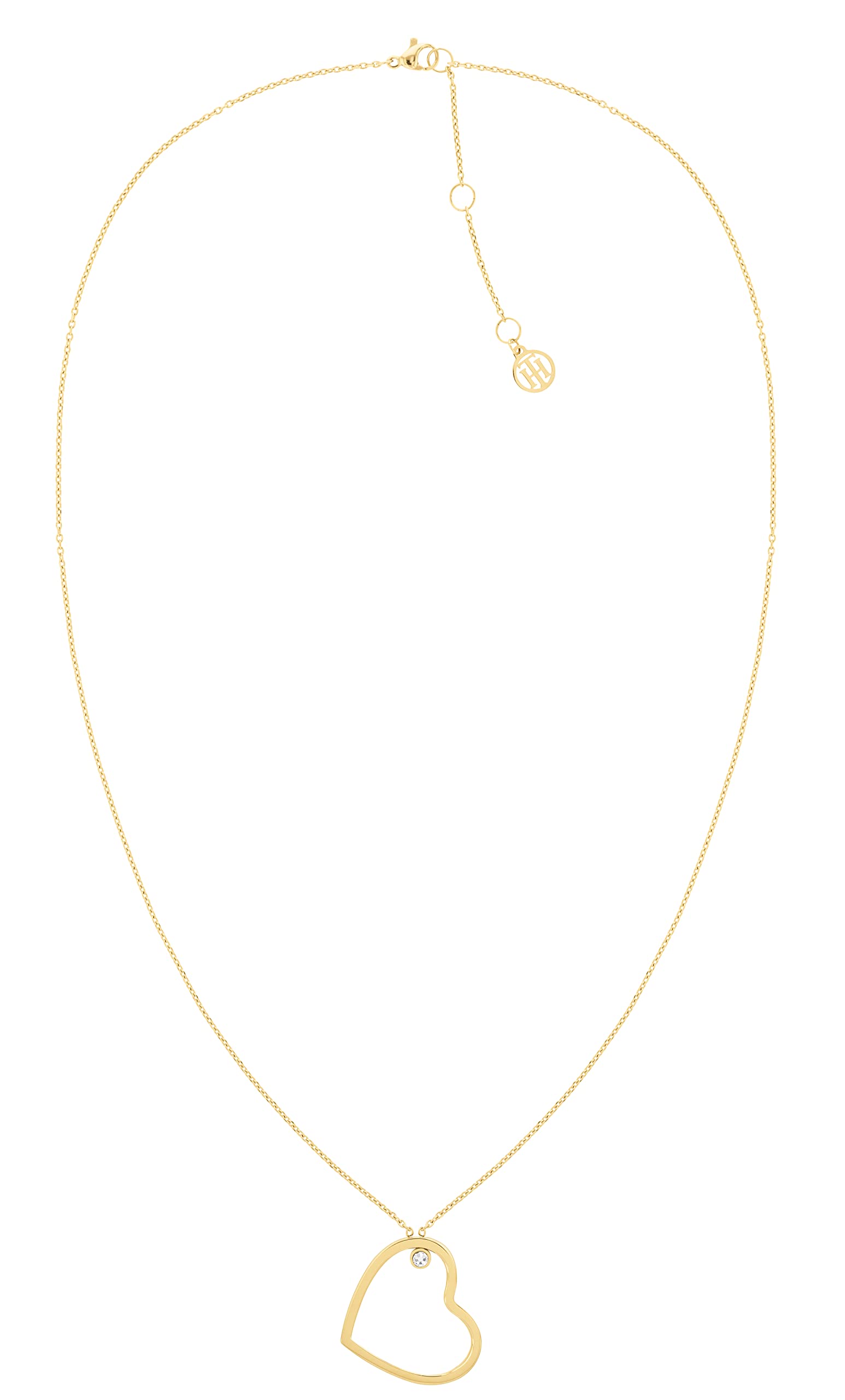 Tommy Hilfiger Jewelry Women's Necklace in Yellow Gold with a Heart Pendant - 2780757
