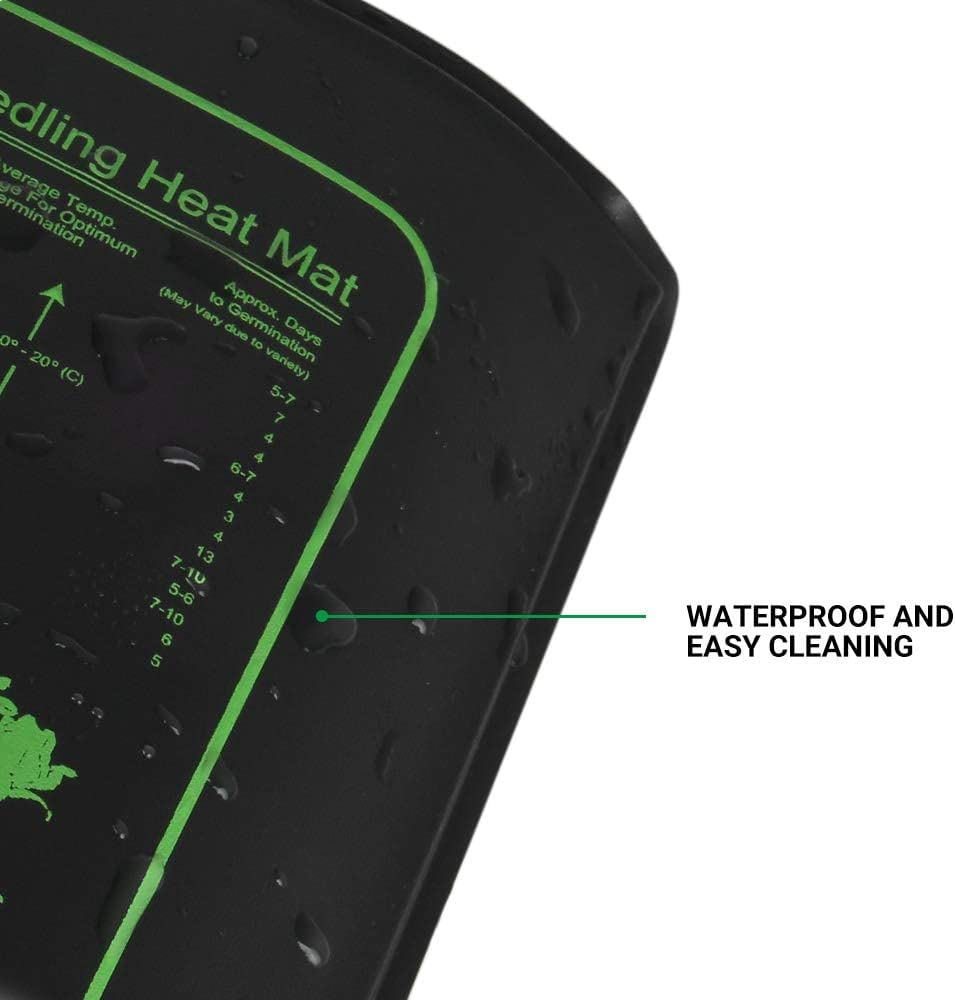 LERWAY Heizmatte Zimmergewächshaus Wärmematte Reptil Dragon Temperatur Heizkissen Amphibien Pet Mat Wärmer Bett Matte, 20,75"x10" Zoll, 21Watt