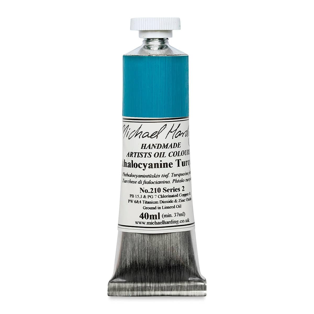 Michael Harding Artist Oil Colours, Phthalocyanine Turquoise, 40ml Tube, 21040