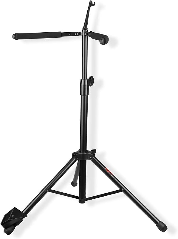Mr.Power Adjustable Cello Stand with Bow Hook , Foldable Tripod Support for 1/2, 1/4, 4/4, 3/4, 1/8, 7/8 Full Size, Floor Steel Holder for Home School Studio Churches Display Travel Performance