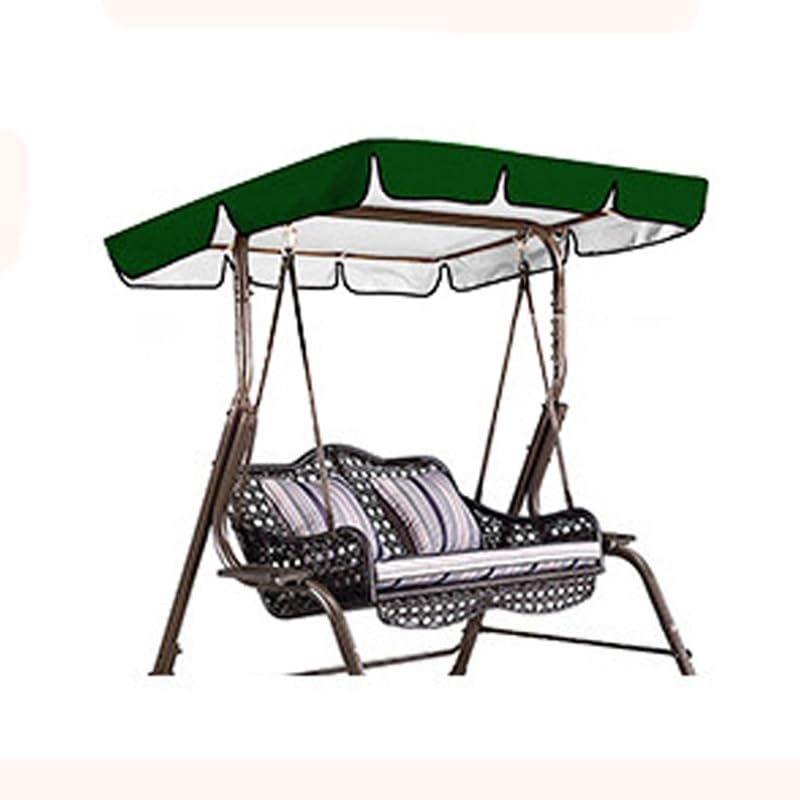 Outdoor Swing Replacement Canopy,Swing Canopy Replacement Top,2/3 Seater Garden Hammock Top Cover(Dark green,65 * 45 * 5.9in)