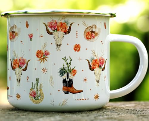 Mug Campfire Boho Floral Western Desert 16oz miniatura 2