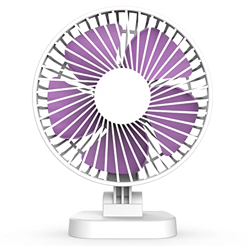 Image of Koonie USB Small Desk Fan with Strong Airflow, 4 Inch Mini Personal Quiet Fan, 3 Speeds, 40 Head Adjustment for Desktop Office,Table