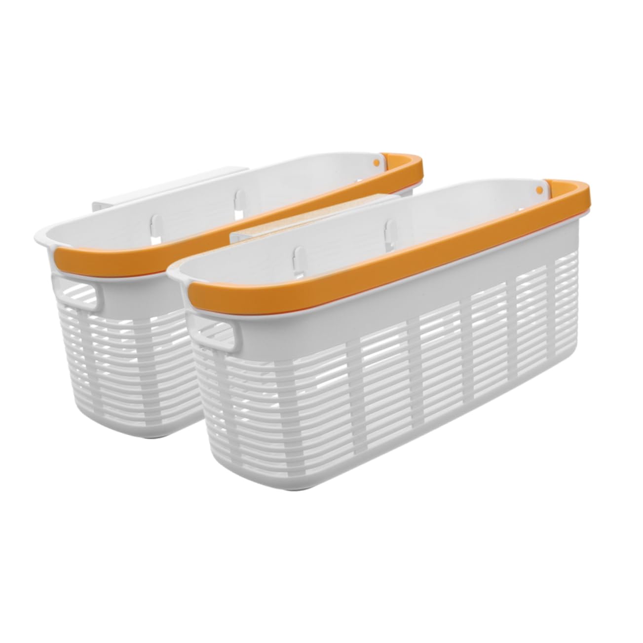 SOESFOUFU 2pcs Sturdy Plastic Hanging Basket for Bedside Dormitory Storage Organization