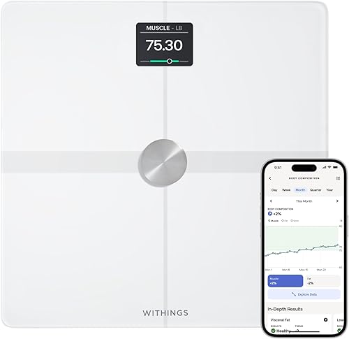 Miniatura 6 de Withings Body Smart Wi-Fi - Báscula para el peso corporal báscula digital y monitor inteligente incluyendo básculas de composición corporal con Negro