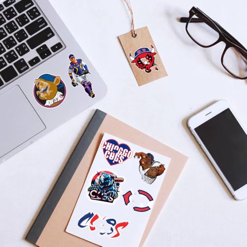 Image of 50 PCS American Sport Team Stickers Pack for Water Bottle, Laptop, Bicycle, Computer, Motorcycle, Travel Case, Car Decal Decoration Sticker