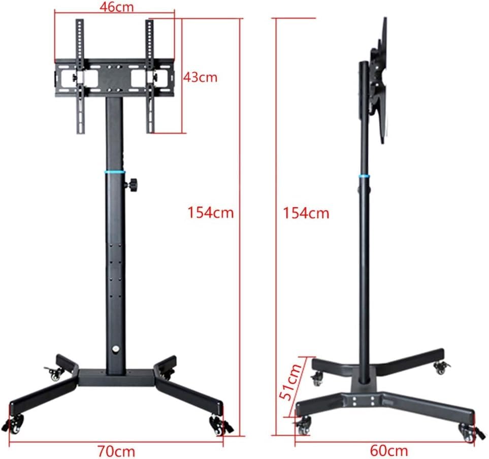 Soporte móvil para TV con ruedas y altura ajustable miniatura 2