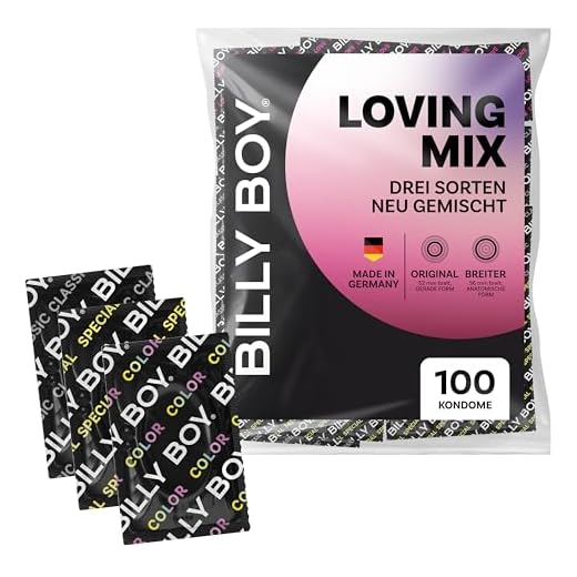 BILLY BOY Loving Mix 100er Kondommix | 52 mm und 56 mm | verschiedene Sorten gemischt | 100 Stück