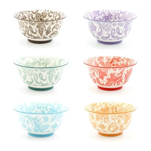 Set of 6 Contemporary Oriental Bowls Cover
