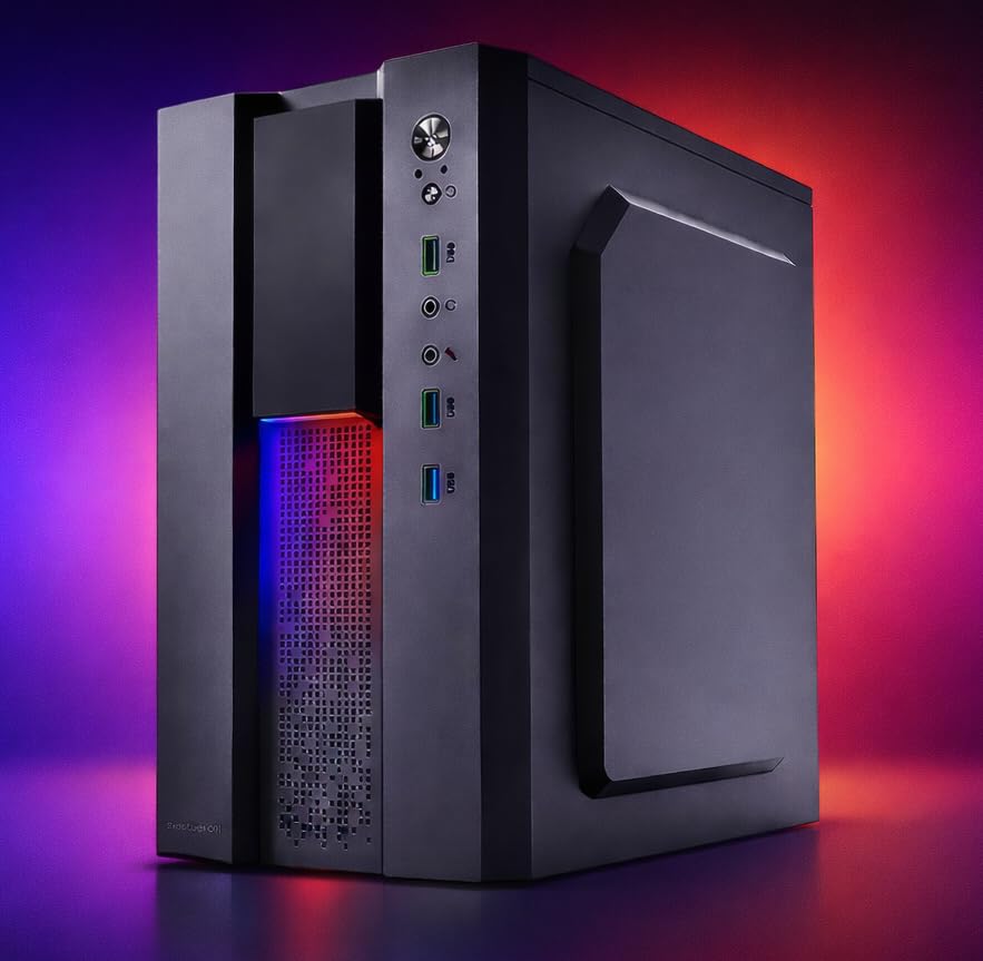 Image of Desktop Tower PC - Core i7 6th Gen (3.4GHz) CPU | 8GB DDR4 RAM | 256GB M.2 SSD | UHD Graphics 630 | HDMI | USB 3.0 | Wi-Fi | RGB Light | Win11 | Office 2021 | Business, Trading and Coding CPU