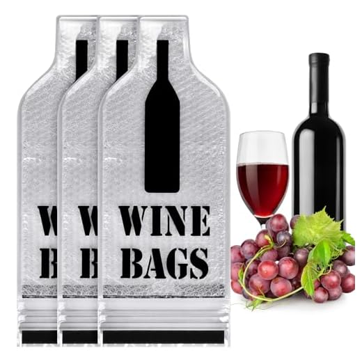 3 Set Wine Bags for Travel, Reusable Wine Bottle Travel Protector Bags, Wine Bottle Protector Sleeve, Leak Proof Wine Travel Bags for Airplane Car Cruise