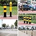 noxozoqm Parking Bollards Concrete in Security Posts for Driveways Parking Bollards Barrier Car Security Reflective Tape Security Posts for Driveways (Color : 1x, Size : 75cm)