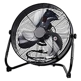 ナカトミ(NAKATOMI) 業務用扇風機 大型扇風機 45㎝ 床置き型 ハンドル付 360度角度調節 風量3段階調節 アルミ3枚羽根 業務用 扇風機 WTF-45 ブラック メーカー保証1年