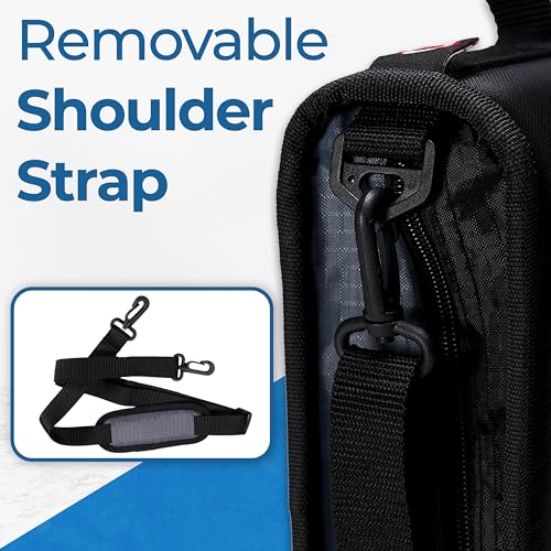 Case-it The Mighty Zip Tab Zipper Binder - 3 Inch O-Rings - 5 Color Tab Expanding File Folder - Multiple Pockets - 600 Sheet Capacity - Comes with Shoulder Strap - Black D-156-N-JBK - Image 4