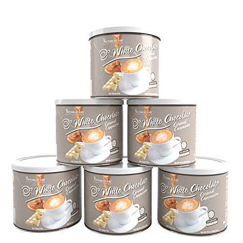 Victorian Inn Instant Cappuccino, White Chocolate Caramel, 16-Ounce Canisters (Pack of 6)