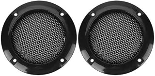 2 Inch Speaker Cover, Bewinner Speaker Decorative Steel Mesh Circle Car Speaker Protective Mesh Cover Provide Protection for Speakers Car Speakers Outdoor(black)
