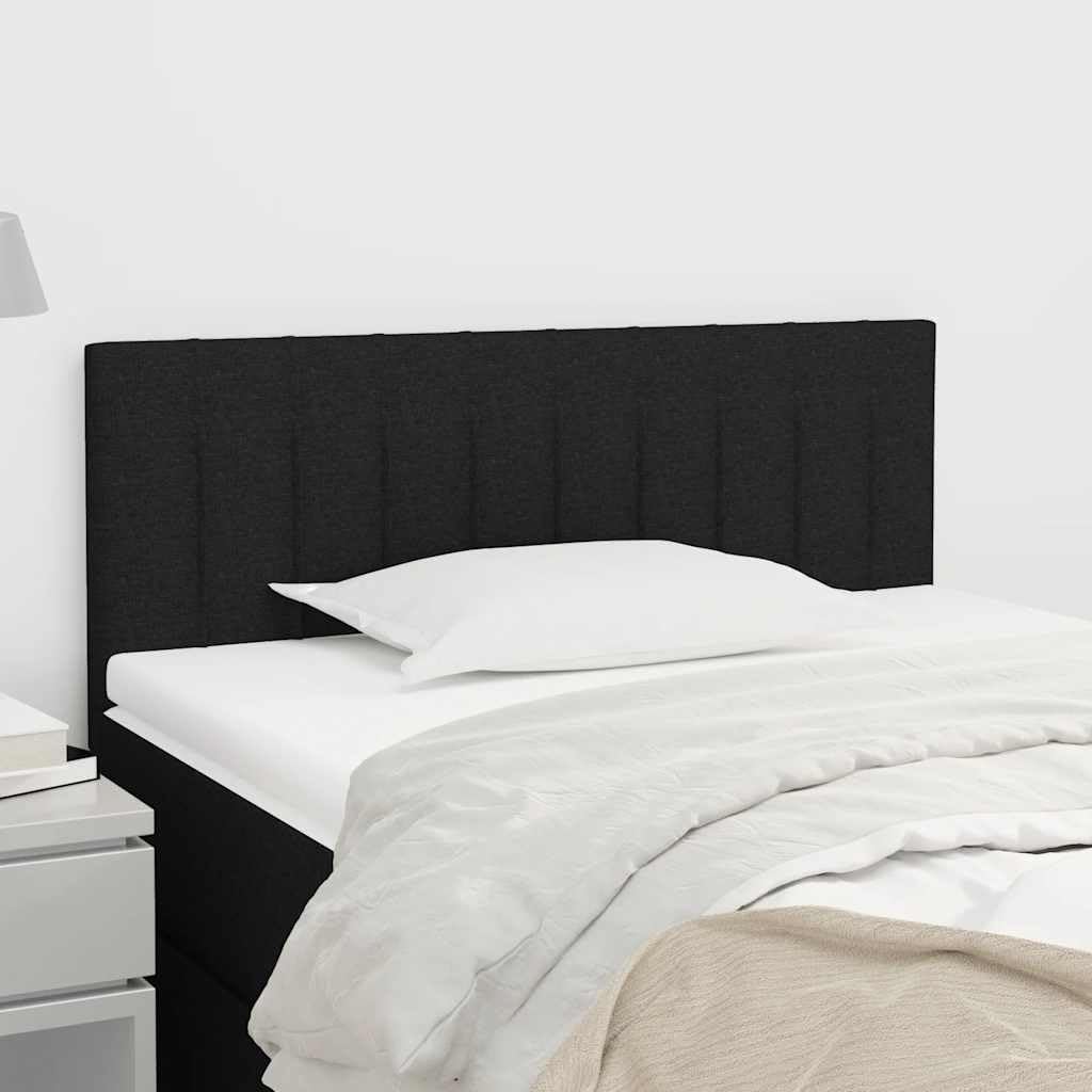 vidaXL Cabecero de Tela Negro 100x5x78/88 cm