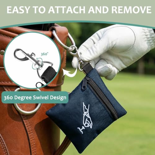 TOGETRUE Golf Tee Pouch, Golf Bag Holder with Clip, Golf Bag Accessories - image 6