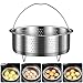 Produktbild MILEQI Dampfgarer Einsatz, Edelstahl Dampfgarer, Kochen Gemüse Dampfkorb, Topf Dampfkorb, für Dünsten von Gemüse Früchte Eier, für Töpfe Pfannen Reiskocher, Topfeinsatz,Silber,14cm