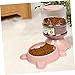 MERRYHAPY 1pc Refillable Automatic Pet Food Dispenser Bear-Shaped Container for Dogs and Cats Easy Open Design Non-Skid Base for Home and Shop Use Pink