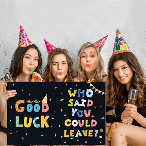 Image of Idealmuzik We Will Miss You Card,Large Goodbye Jumbo Good Luck Card with Envelope, Who Said You Could Leave Decorations, Big Farewell Giant Coworker Leaving Going Away Party Decorations (14x22iinch)