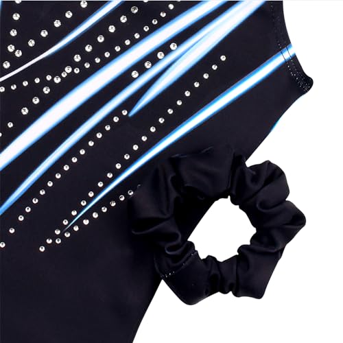 Image of MODAFANS Leotards for Girls Gymnastics with Shorts Dance unitards Tumbling Biketards with Hair Scrunchie for3-13T