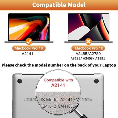 Image of Screen Protector Compatible With MacBook Pro 16 inch (2019-2020) A2141 Flexible Fiber 9H Hardness Screen Protector Not a Tempered Glass