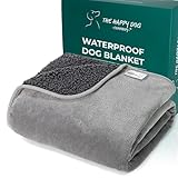 Manta 100 % impermeable para perros grandes, gris/gris