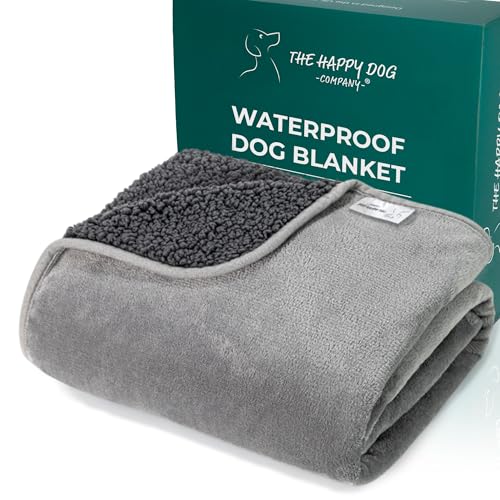 100% Waterproof Dog Blankets for Large Dogs – Soft Fleece, Washab...