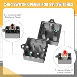 LexonElec Zestaw do Otwierania Klawiatury Switch Puller do Klawiatury ze Aluminium do Cherry MX Gateron Kailh Box Outemu Akko i Panda Switch, Switch Opener do Mechaniczna Klawiatura - Szary/żółty