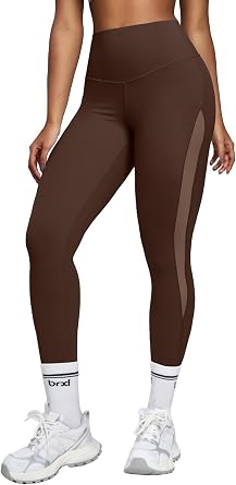 BRXL Compression Leggings for Women Tummy Control with Mesh Workout Pants