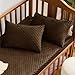 Entisn Toddler Pillowcase 13 x 18 Inch, 2 Pack Minky Dot Toddler Pillow Covers with Zipper Closure, Soft Fleece Pillow Shams for Nursery, Girls, Boys (Chocolate Brown)