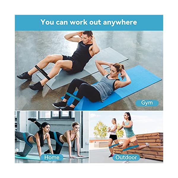 Fitnessbänder Set Widerstandsbänder Krafttraining Theraband mit Übungsanleitung Trainingsband Fitnessband für… – Bild 5