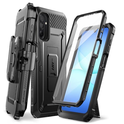 SUPCASE for Samsung Galaxy A17 5G Phone Case with Screen Protector (Unicorn Beetle Pro), [Built-in Stand & Belt-Clip] [Military-Grade Protection] Full Body Heavy Duty Phone Case for Galaxy A17, Black