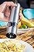 COLE & MASON Battersea Electric Salt and Pepper Grinder with LED Light - Electronic, Battery Operated Mill, Stainless Steel