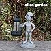 TB TIBAG Alien Garden Outdoor Statue, Alien Stand on The Moon with Solar Light for Outdoor Decoration, Alien Garden Figurine & Statue for Front Porch Patio Yard Lawn Decor, Alien Gifts for Women Man