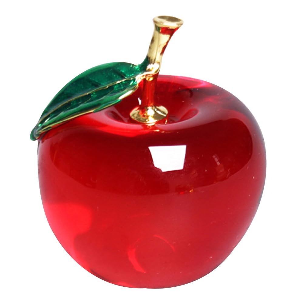 Ornement pomme en cristal Abaodam 5cm pour sublimer votre bureau au quotidien