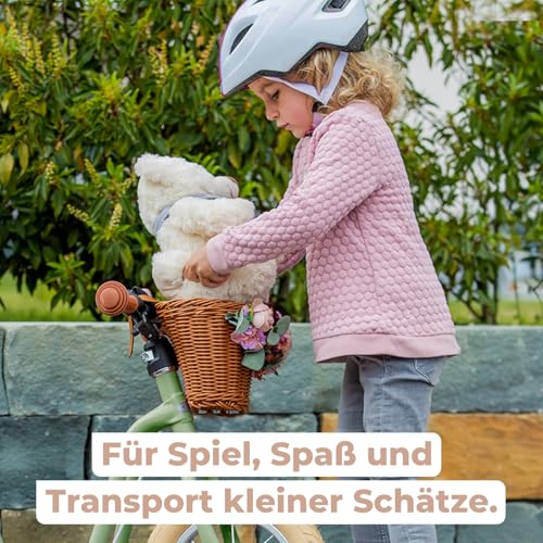 PUKY Chaos Korb S Braun | Flexibler Kinder Lenkerkorb | Handmade | Passend für Wutsch, Fitsch, PUKYmoto & Ceety | Stilvoll & Praktisch | Einfach zu befestigen | Robust & Wetterfest | Umweltfreundlich
