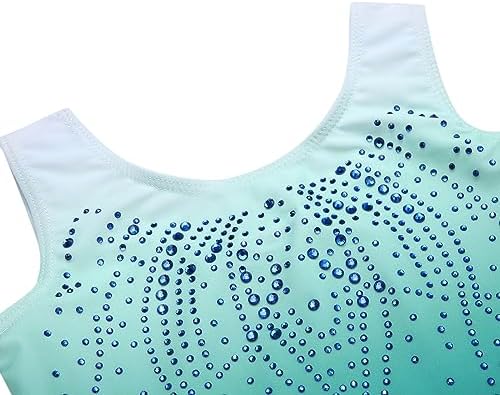 Zaclotre Kid Girls Gymnastic Leotard Sparkly Shiny Diamond Ballet Dance One Piece Outfit — view 2